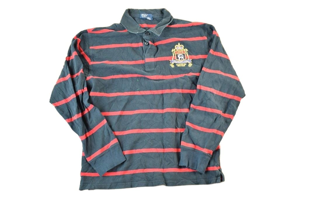 Polo Clothing > Men's Clothing > Shirts & Tees > Oxfords & Button Downs Vintage 1990s Polo Ralph Lauren Striped Button Up Shirt Youth XL Men's XL