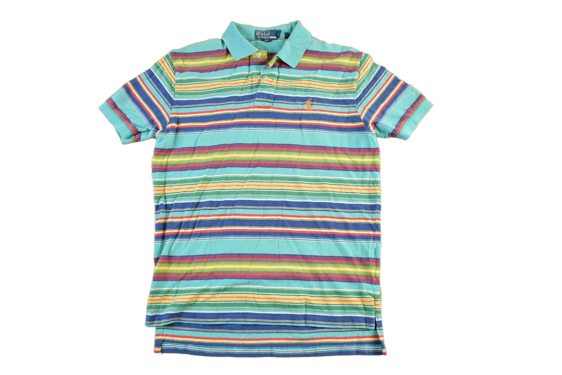 Polo Clothing > Men's Clothing > Shirts & Tees > Oxfords & Button Downs Vintage 1990s Polo Ralph Lauren Striped Polo Shirt Men's Medium