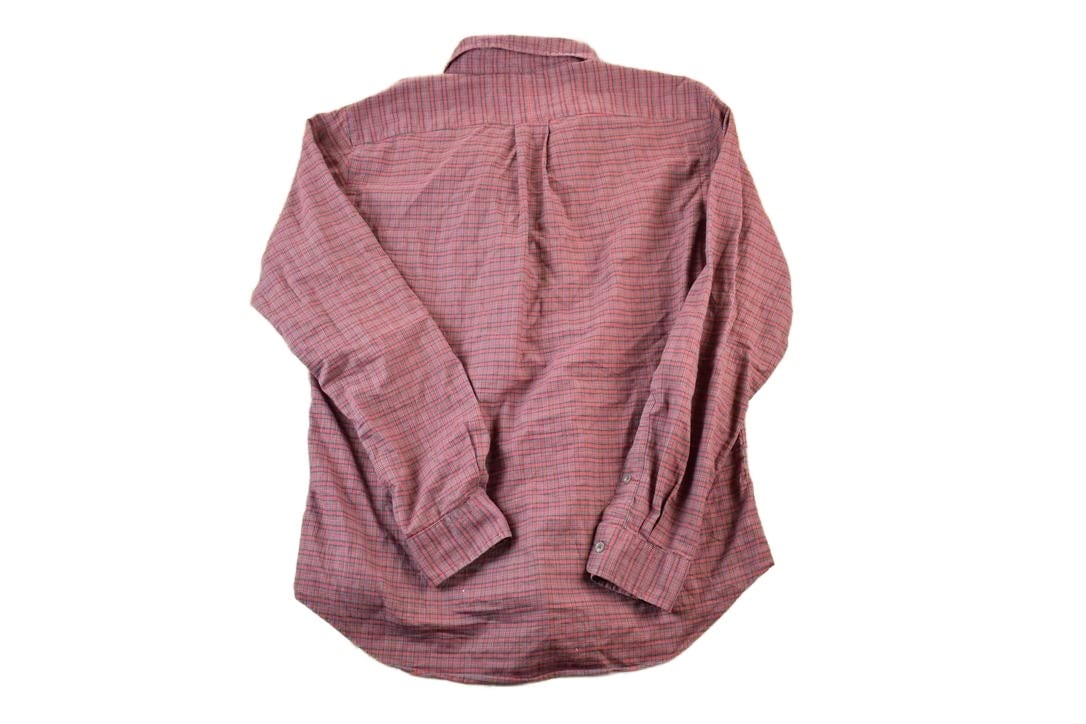 Polo Clothing > Men's Clothing > Shirts & Tees > Oxfords & Button Downs Vintage 1990s Ralph Lauren Plaid Button Up Western Style Shirt Men's Medium