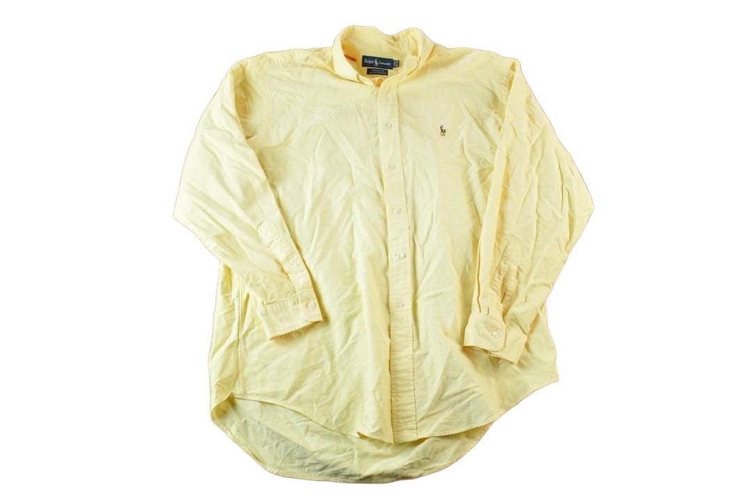 Polo Clothing > Men's Clothing > Shirts & Tees > Oxfords & Button Downs Vintage 1990s Ralph Lauren Yarmouth Button Up Shirt Mens L