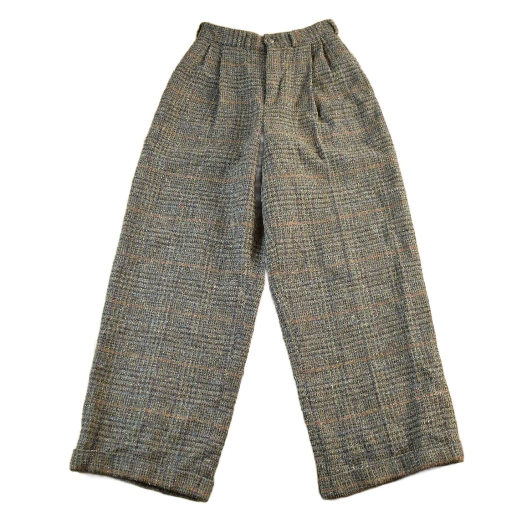 Polo Clothing > Women's Clothing > Pants & Capris > Pants Vintage 1980's Polo Ralph Lauren Plaid Wool Trousers Women's Small 25 x 28