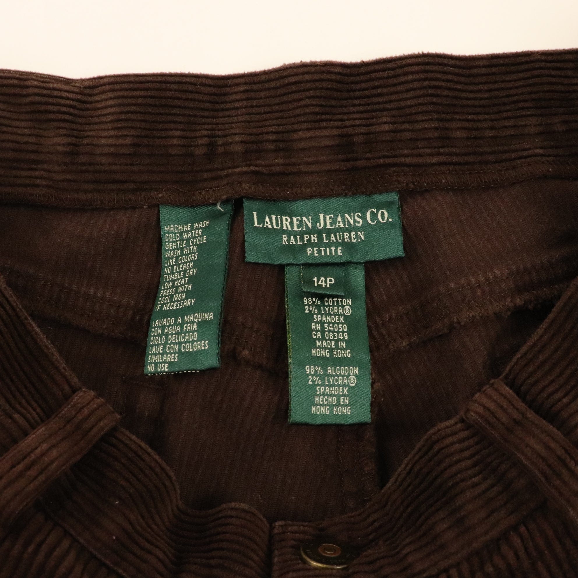 Lauren Ralph Lauren Pants Womens 14 Brown Polo Corduroy Casual 31 x 28 –  Proper Vintage