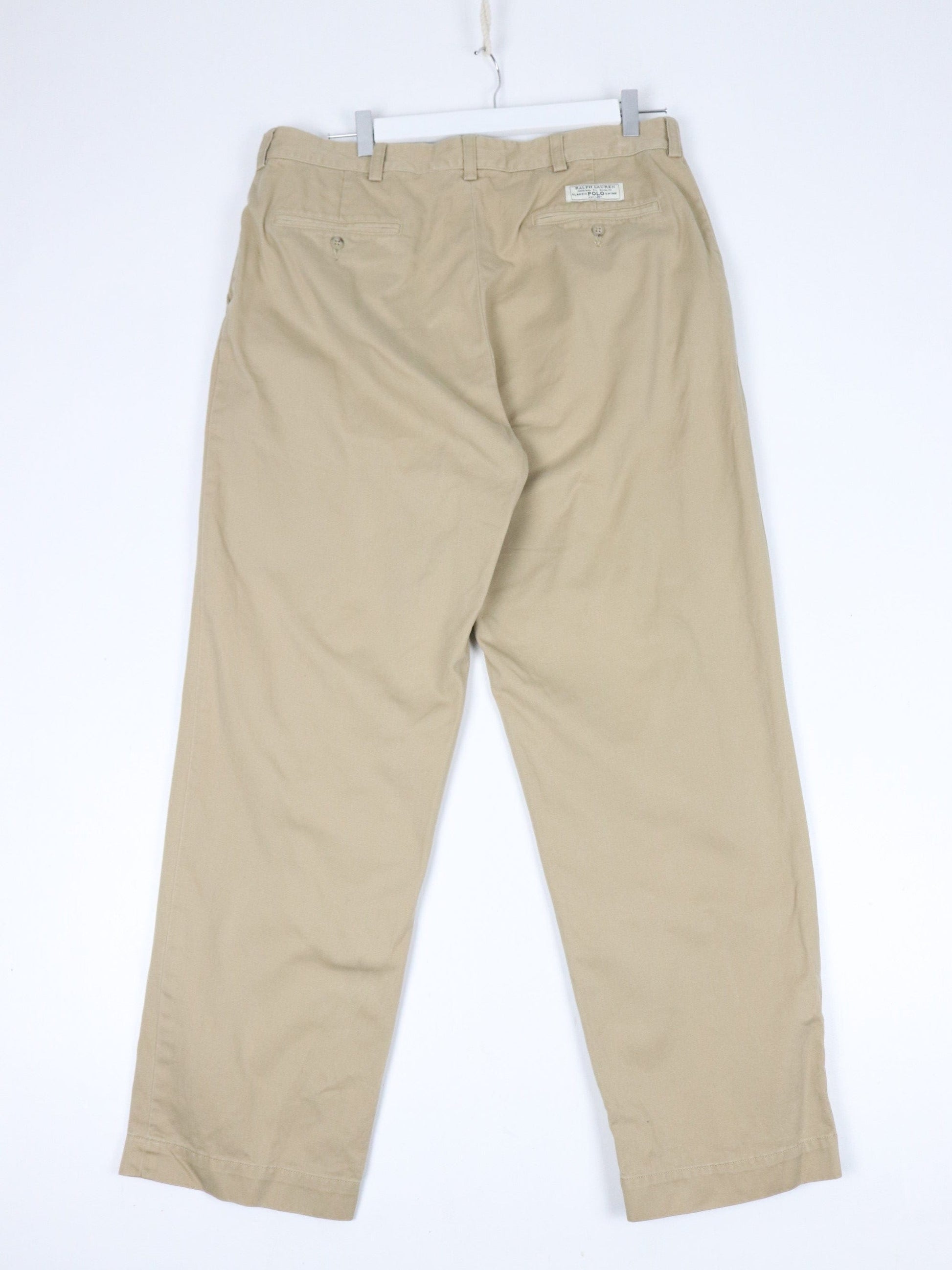 Polo Pants Vintage Polo Ralph Lauren Pants Fits Mens 34 x 29 Beige Chino