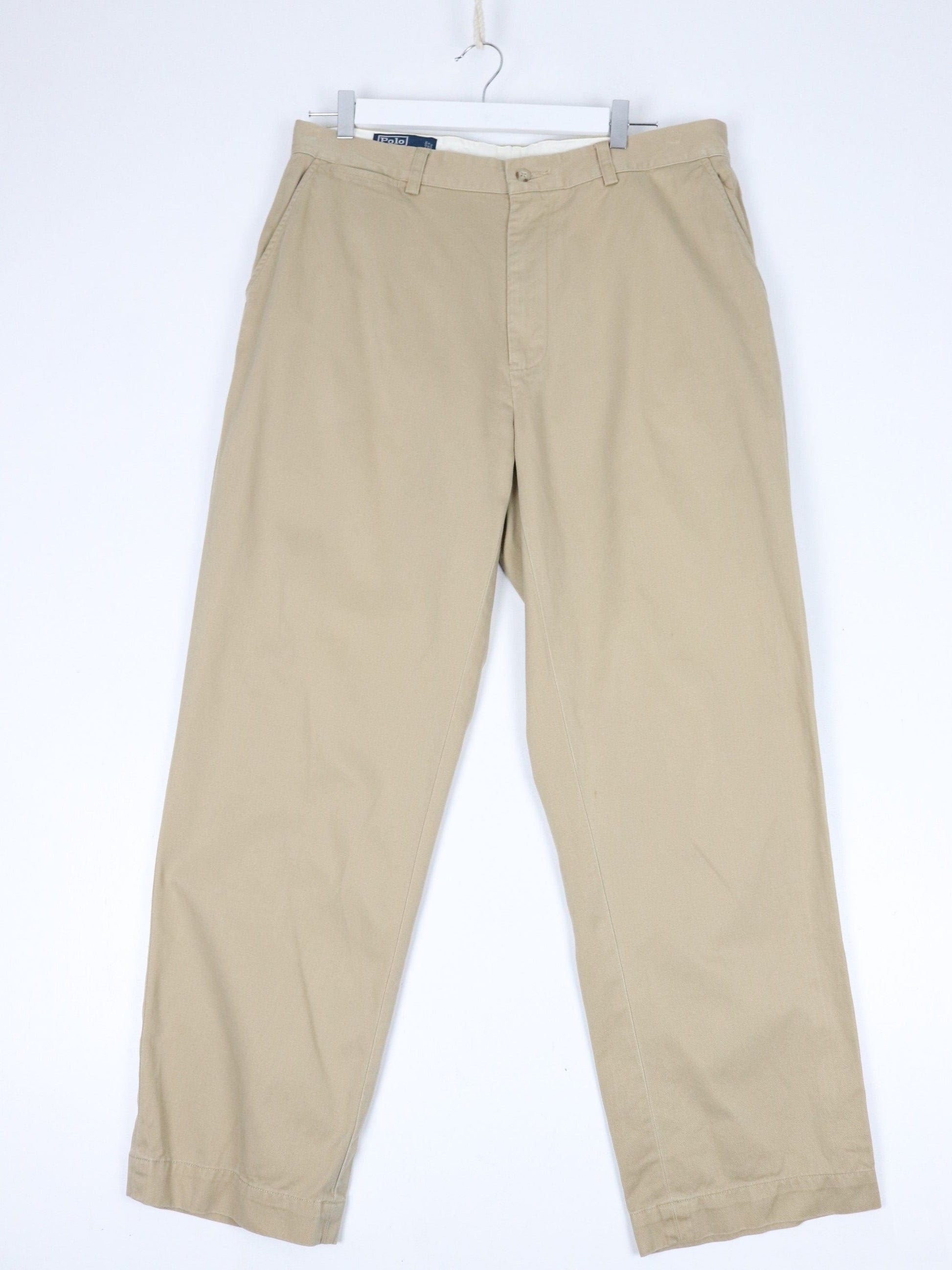 Polo Pants Vintage Polo Ralph Lauren Pants Fits Mens 34 x 29 Beige Chino