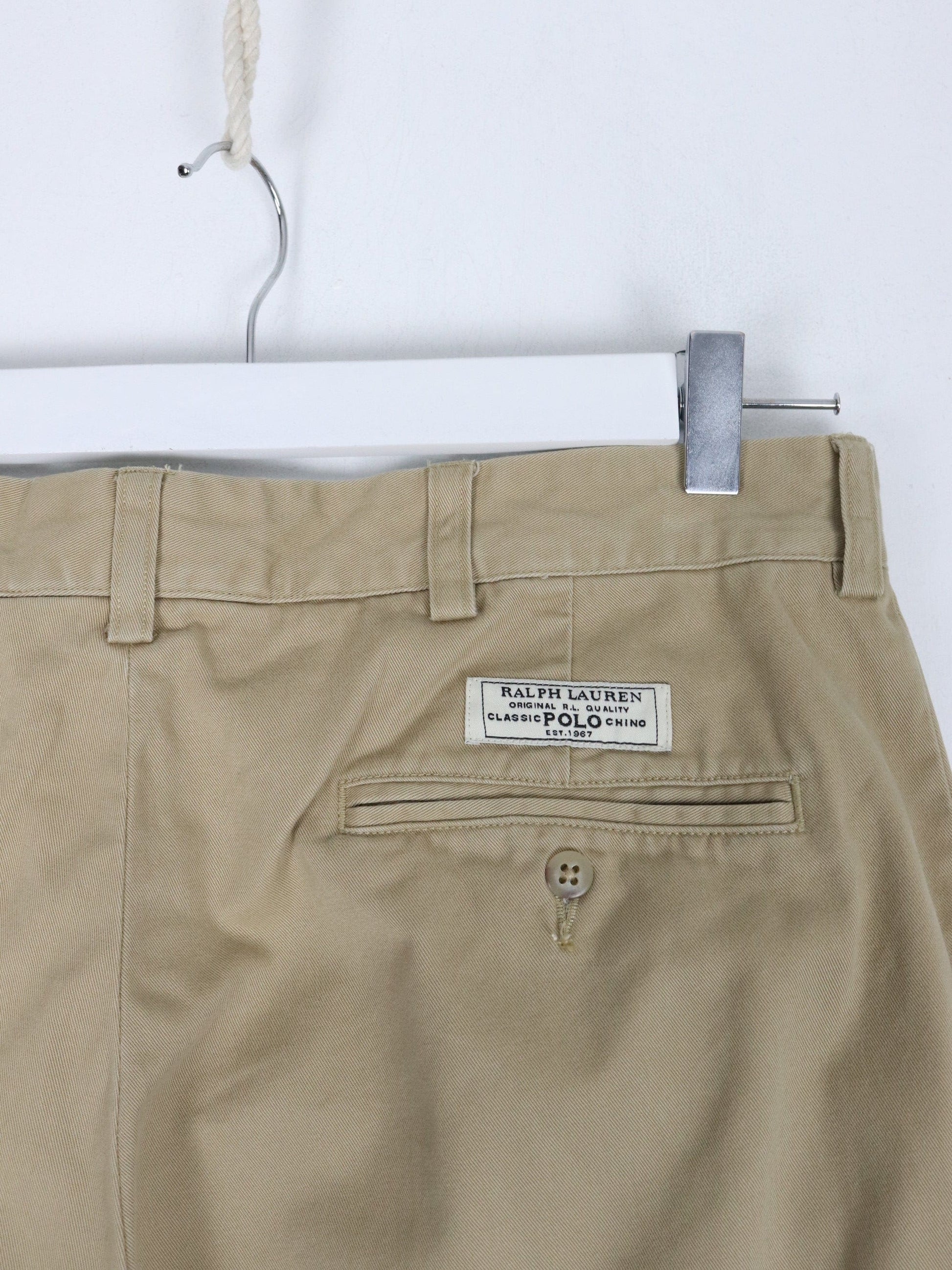 Polo Pants Vintage Polo Ralph Lauren Pants Fits Mens 34 x 29 Beige Chino