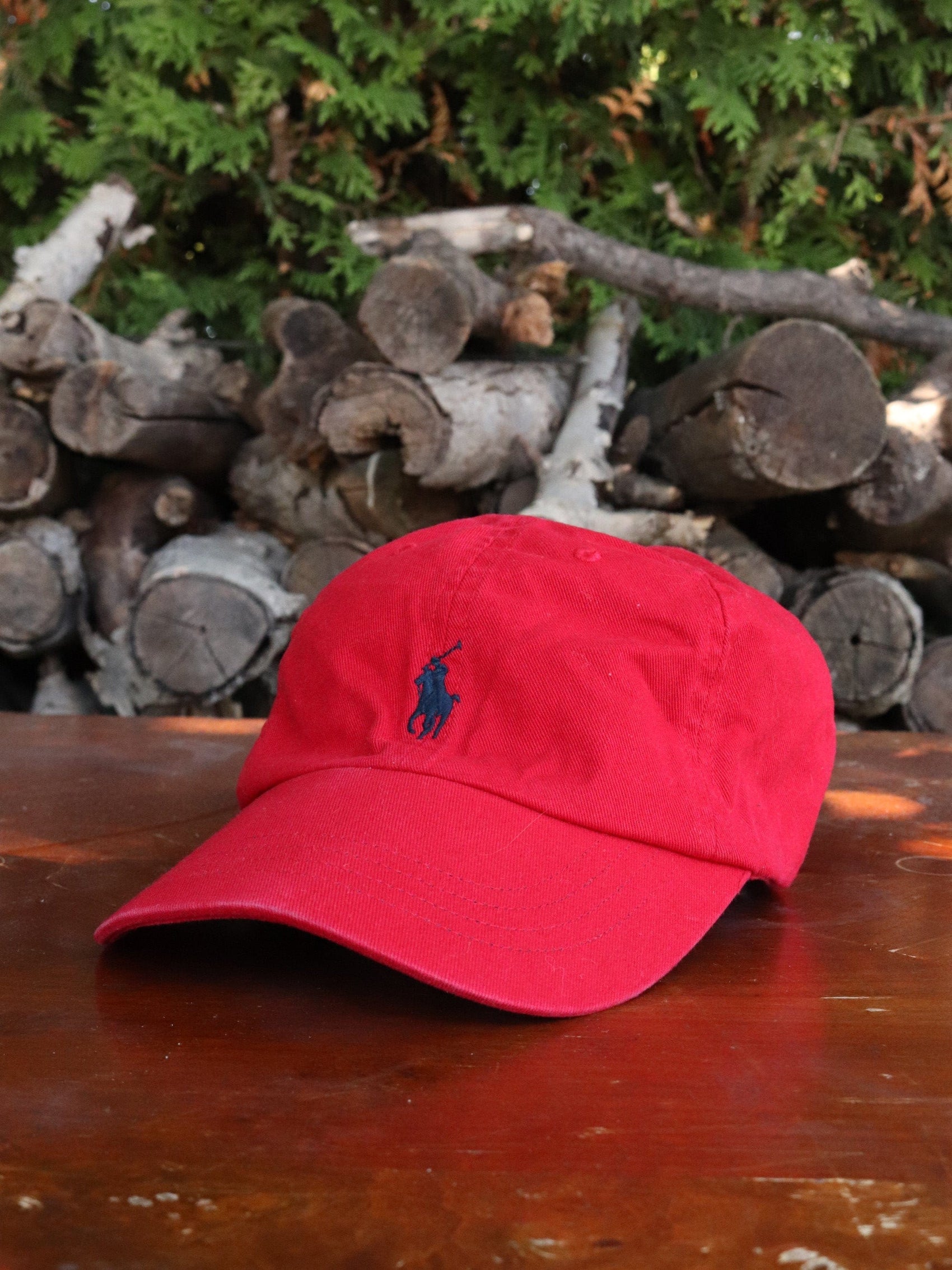 Polo Ralph Lauren Hat Adult Red Strap Back from propervintagecanada
