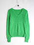 Polo Ralph Lauren Sweater Youth M/L Green Cable Knit from propervintagecanada