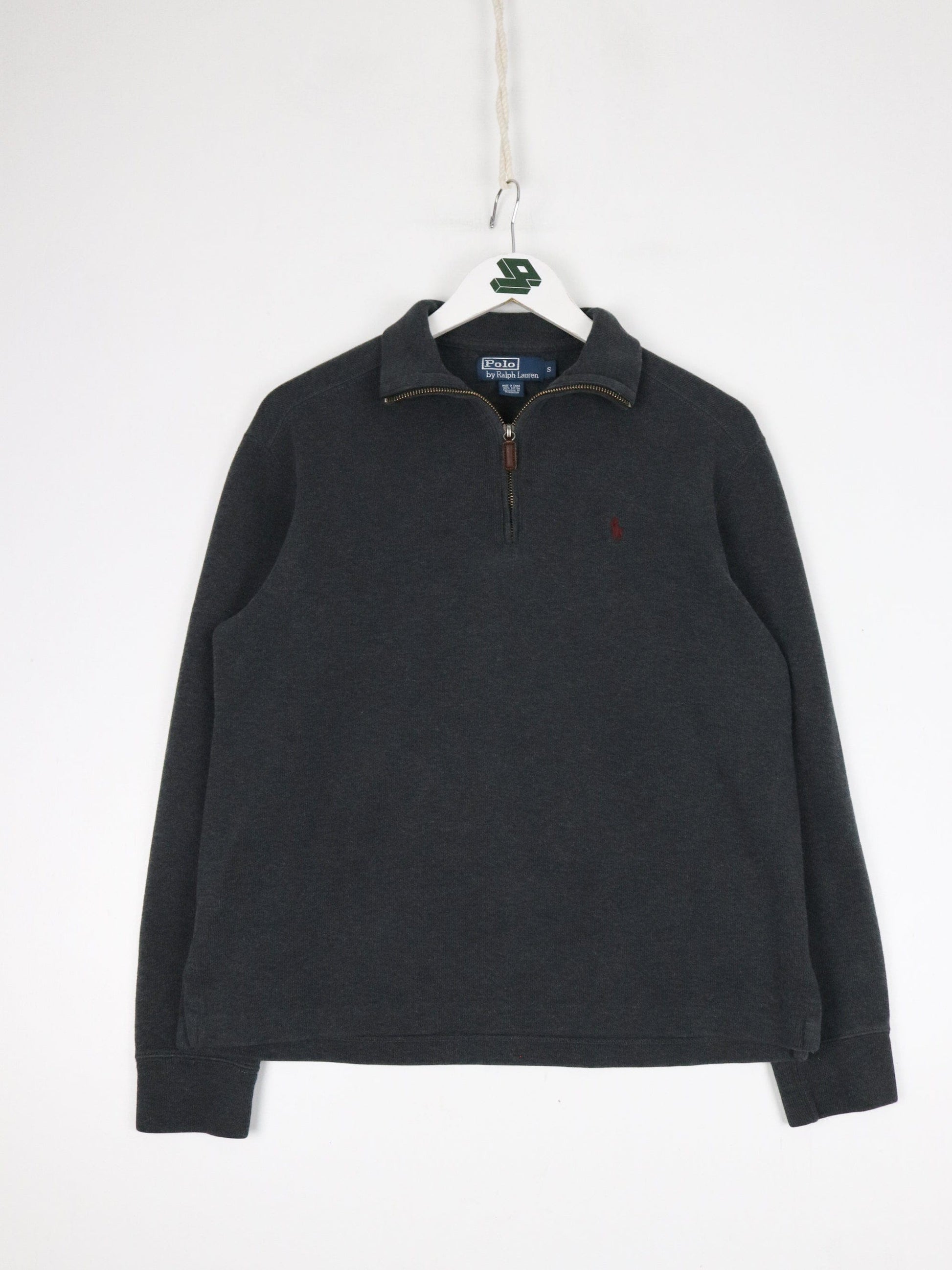 Polo Sweatshirts & Hoodies Vintage Polo Ralph Lauren Sweater Womens Small Grey Quarter Zip