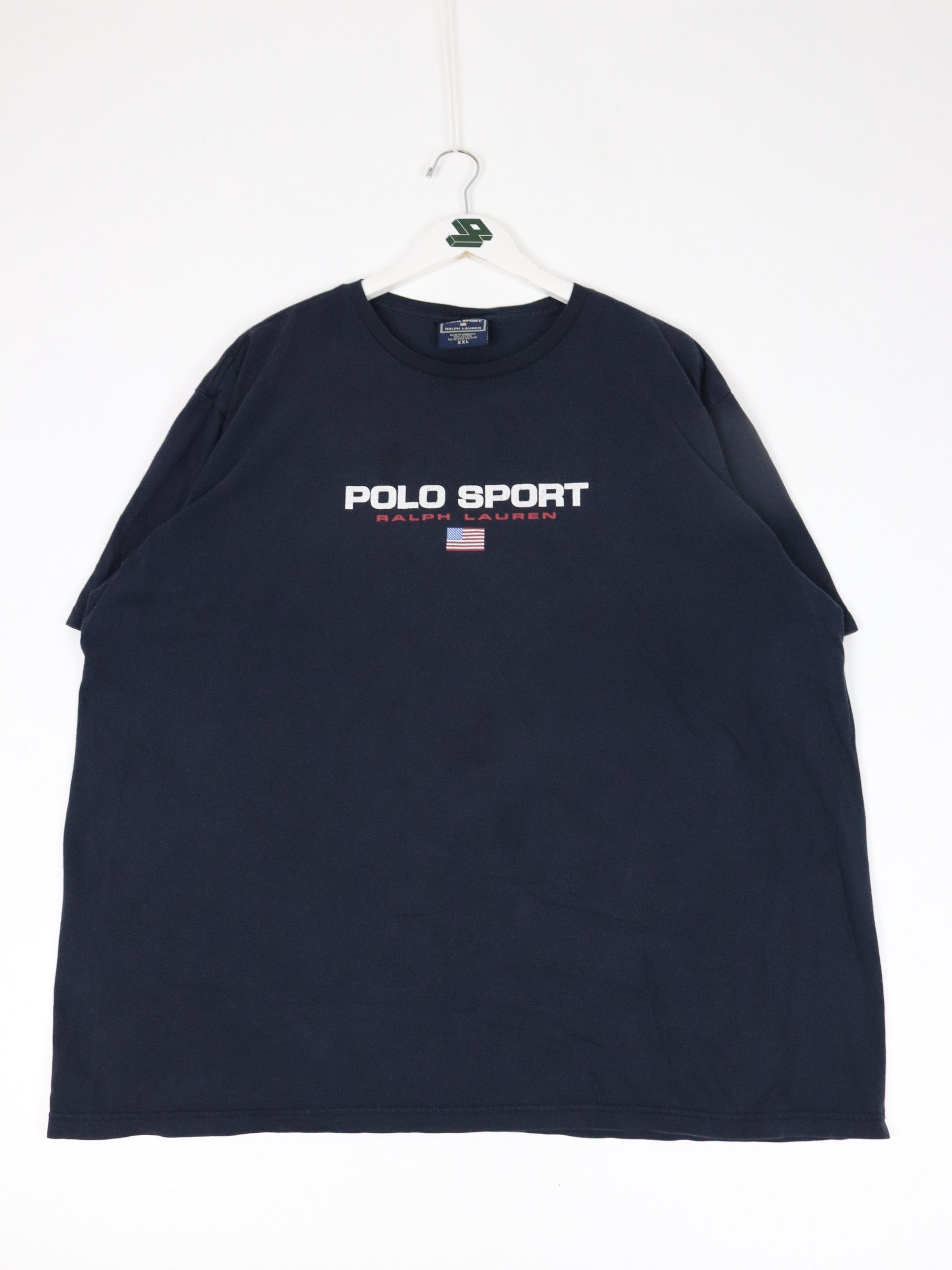 Vintage Polo Sport Ralph Lauren T Shirt Mens 2XL Blue Logo