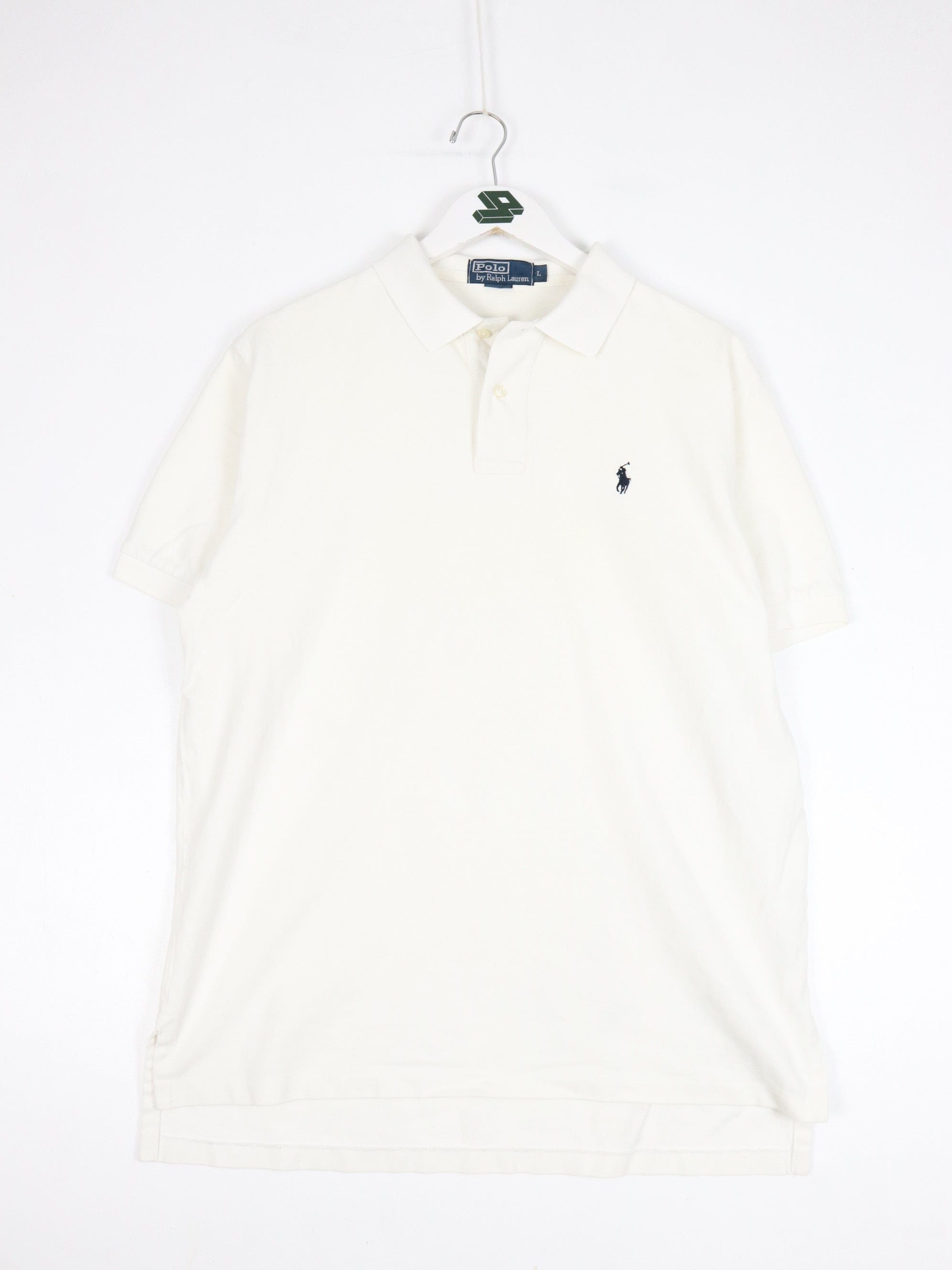 Vintage Ralph Lauren Polo Shirt Mens Large White 90s Pony – Proper