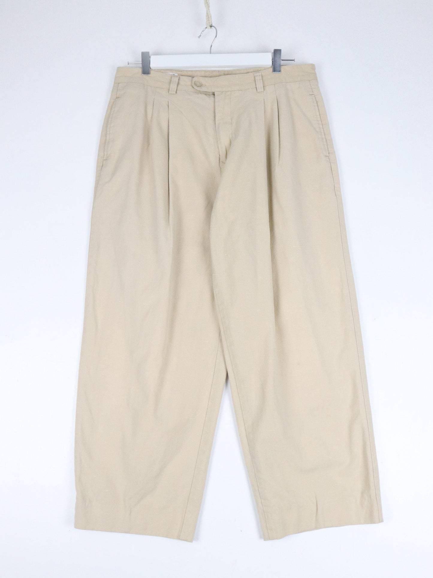 Ports International Pants Mens 34 x 27 Beige Trousers from propervintagecanada