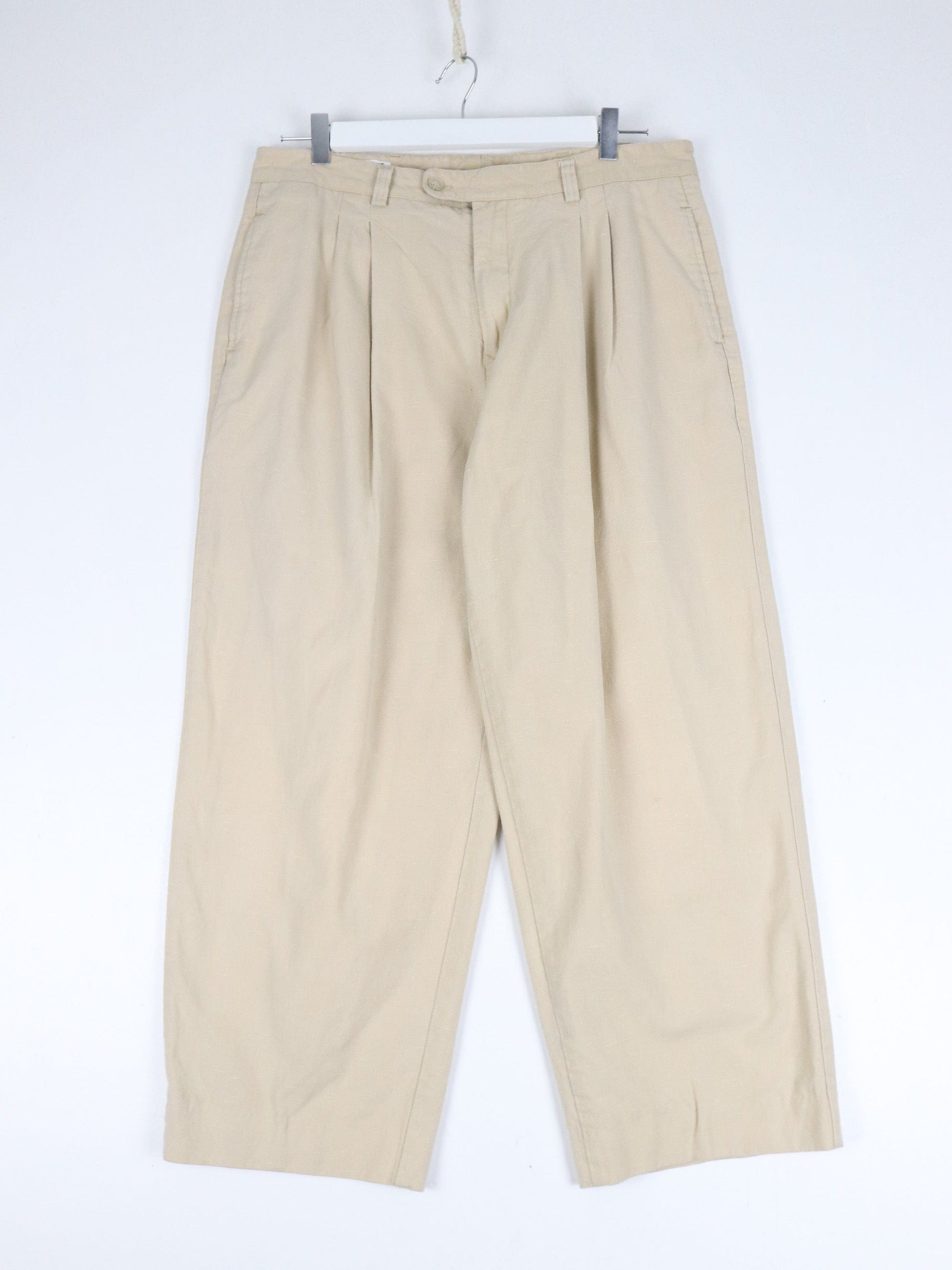 Ports International Pants Mens 34 x 27 Beige Trousers from propervintagecanada