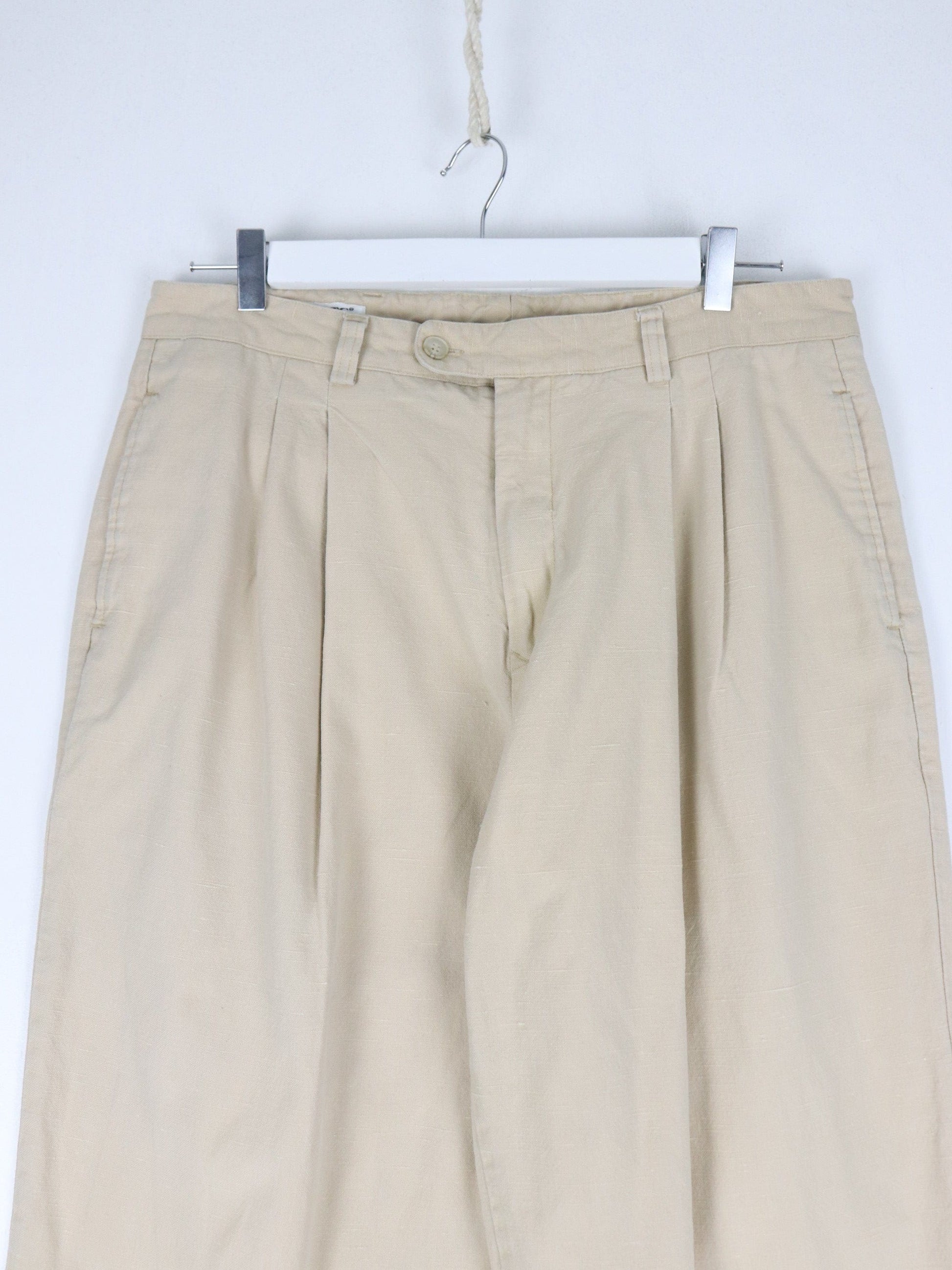 Ports International Pants Mens 34 x 27 Beige Trousers from propervintagecanada