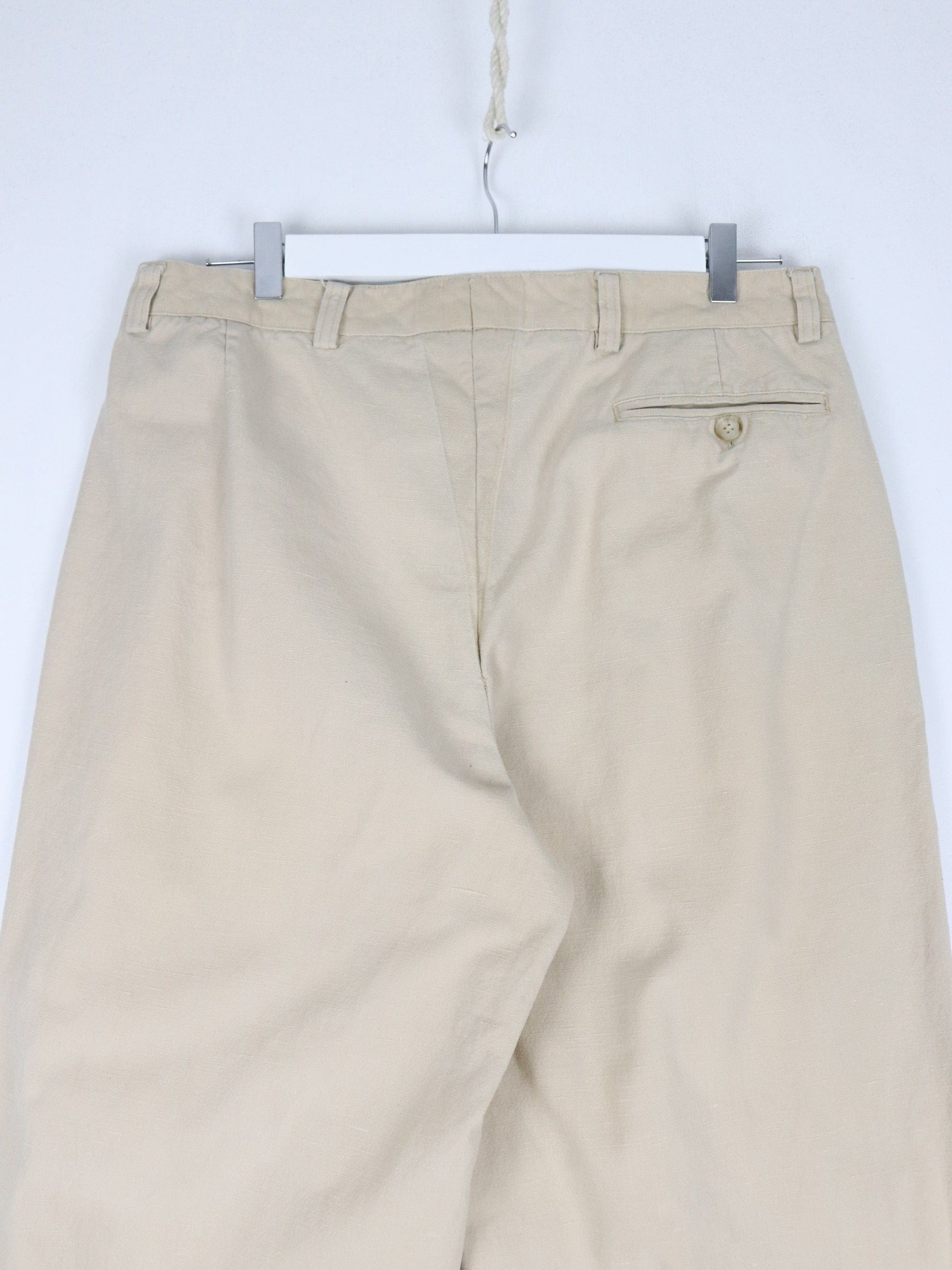 Ports International Pants Mens 34 x 27 Beige Trousers from propervintagecanada