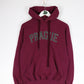 Prague Sweatshirt Mens Small Red Hoodie Spell Out from propervintagecanada