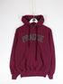 Prague Sweatshirt Mens Small Red Hoodie Spell Out from propervintagecanada