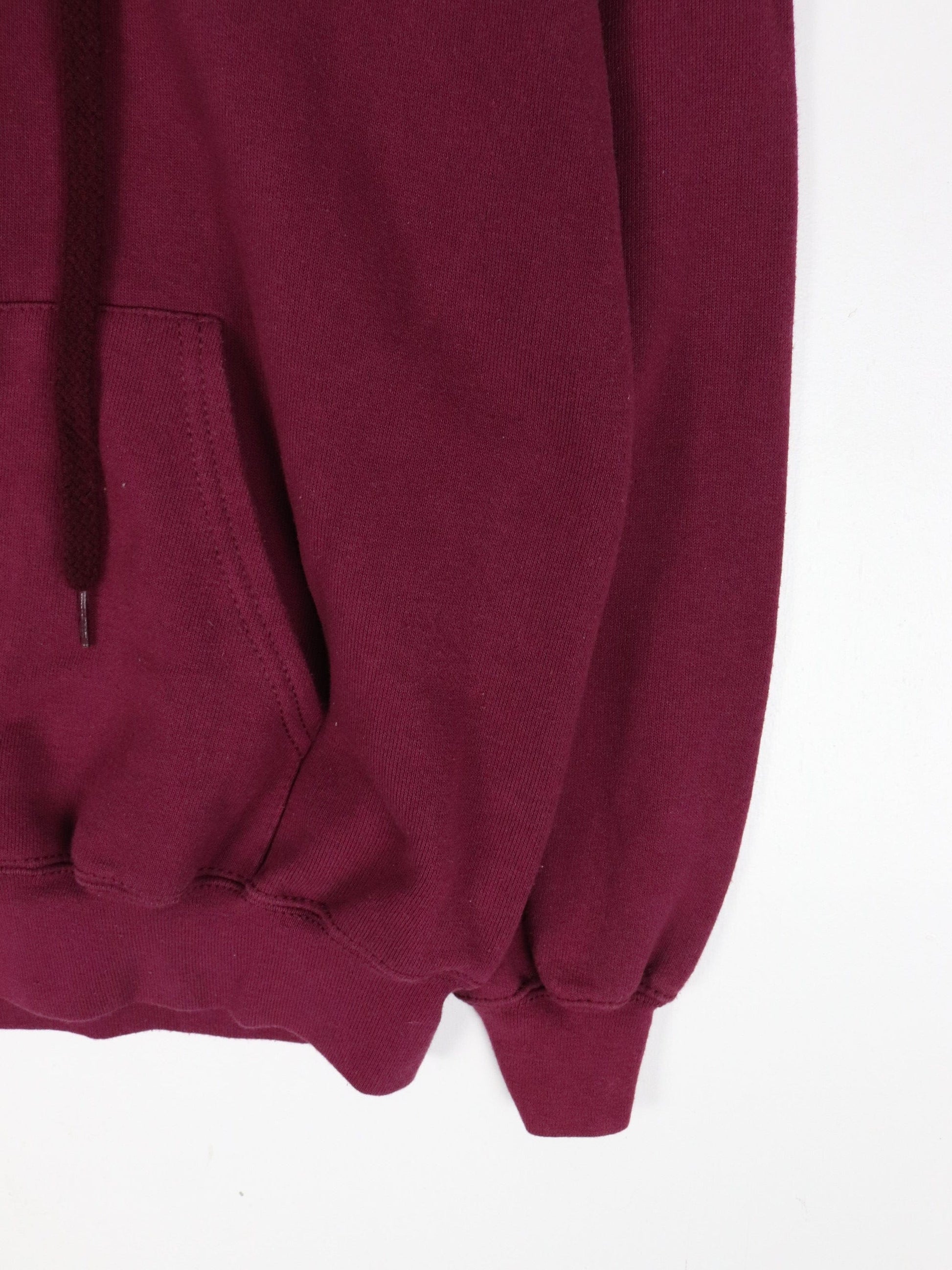 Prague Sweatshirt Mens Small Red Hoodie Spell Out from propervintagecanada