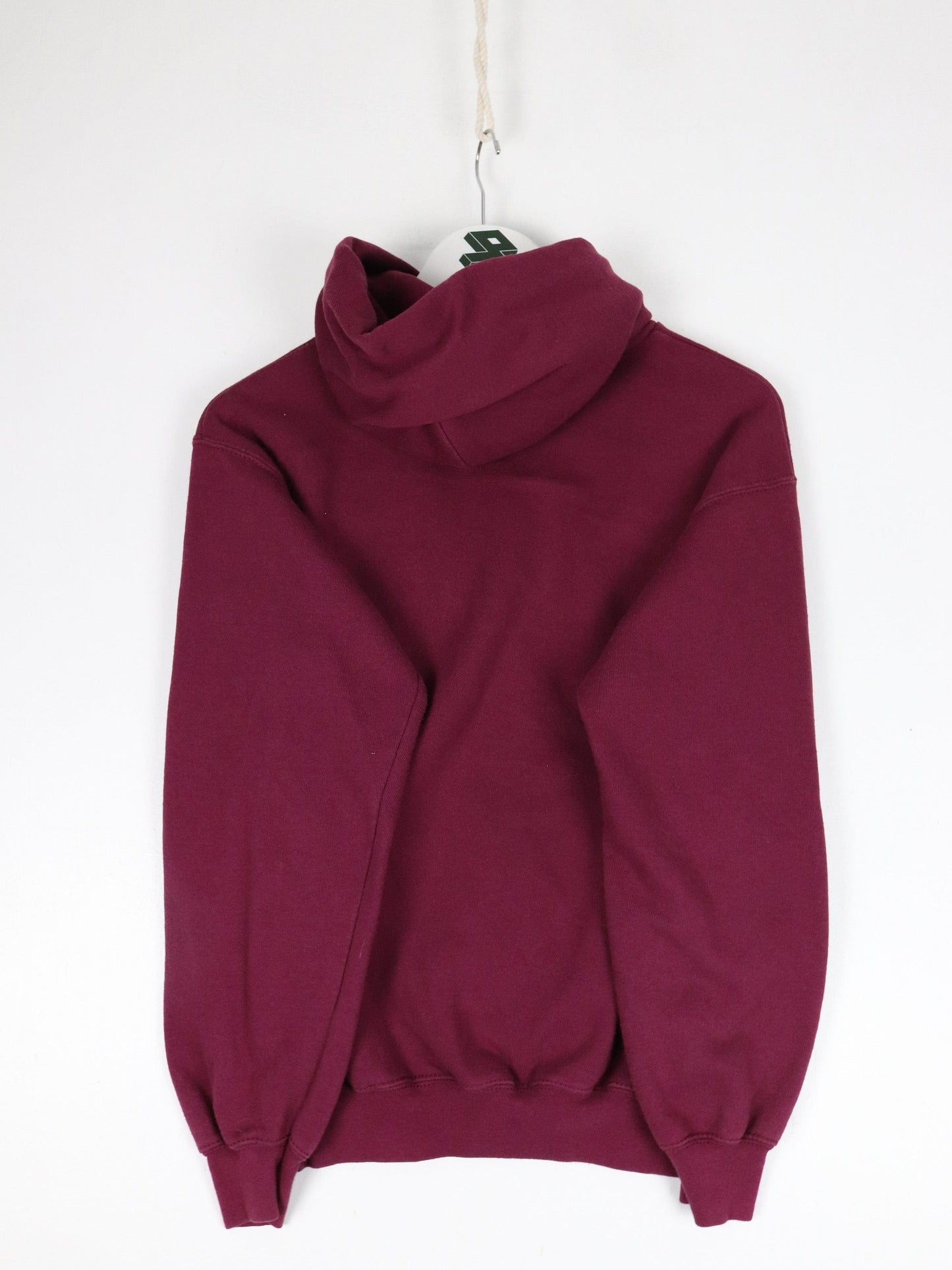 Prague Sweatshirt Mens Small Red Hoodie Spell Out from propervintagecanada