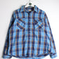 Prentiss Shirt Mens Medium Blue Flannel Button Up from propervintagecanada