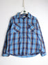 Prentiss Shirt Mens Medium Blue Flannel Button Up from propervintagecanada