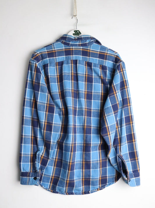 Prentiss Shirt Mens Medium Blue Flannel Button Up from propervintagecanada