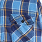Prentiss Shirt Mens Medium Blue Flannel Button Up from propervintagecanada