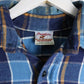 Prentiss Shirt Mens Medium Blue Flannel Button Up from propervintagecanada