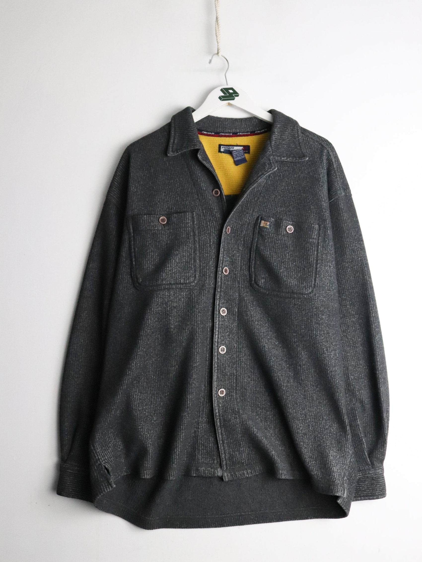 Private Member Shirt Mens XL Grey Button Up from propervintagecanada