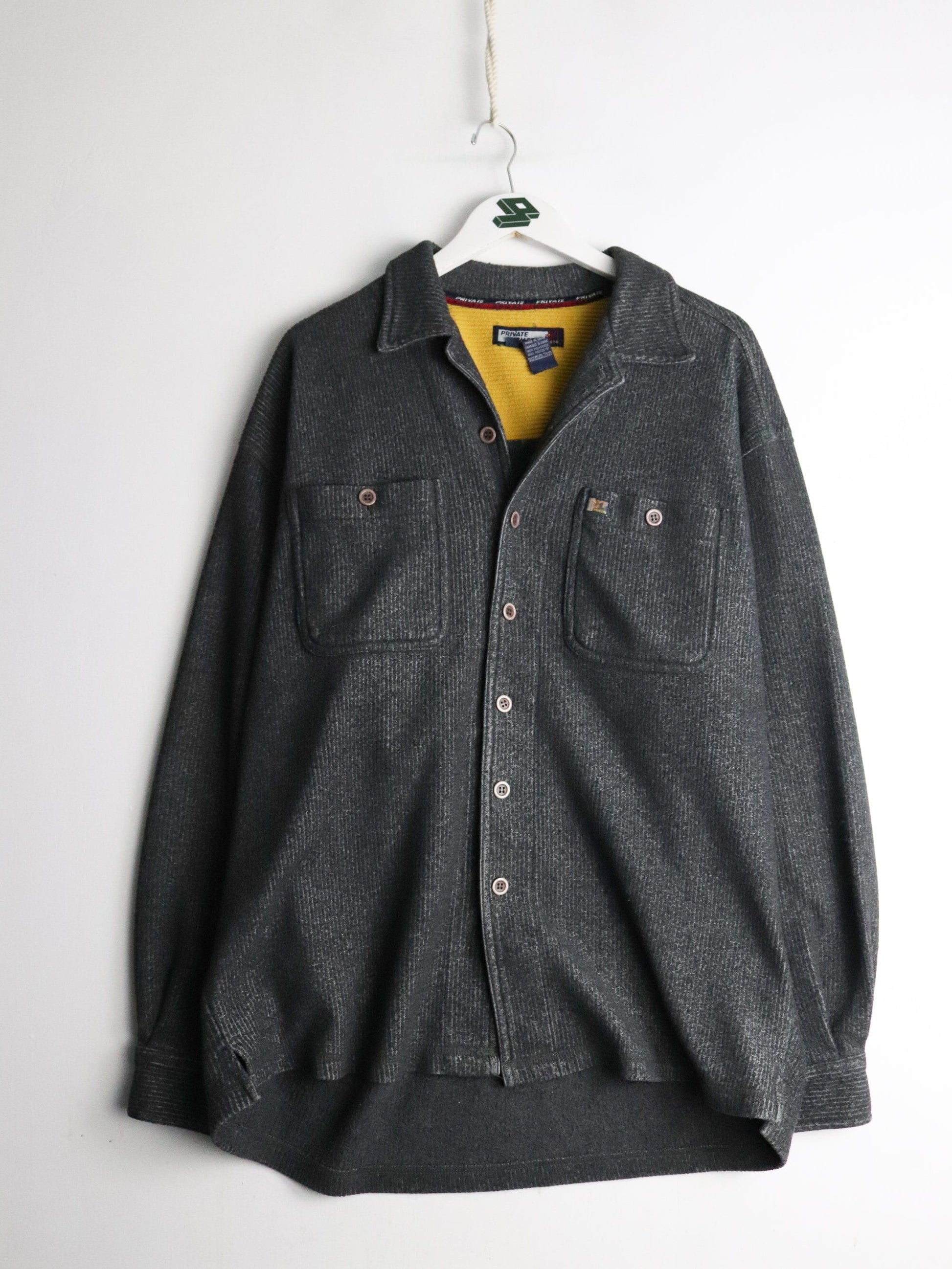 Private Member Shirt Mens XL Grey Button Up from propervintagecanada