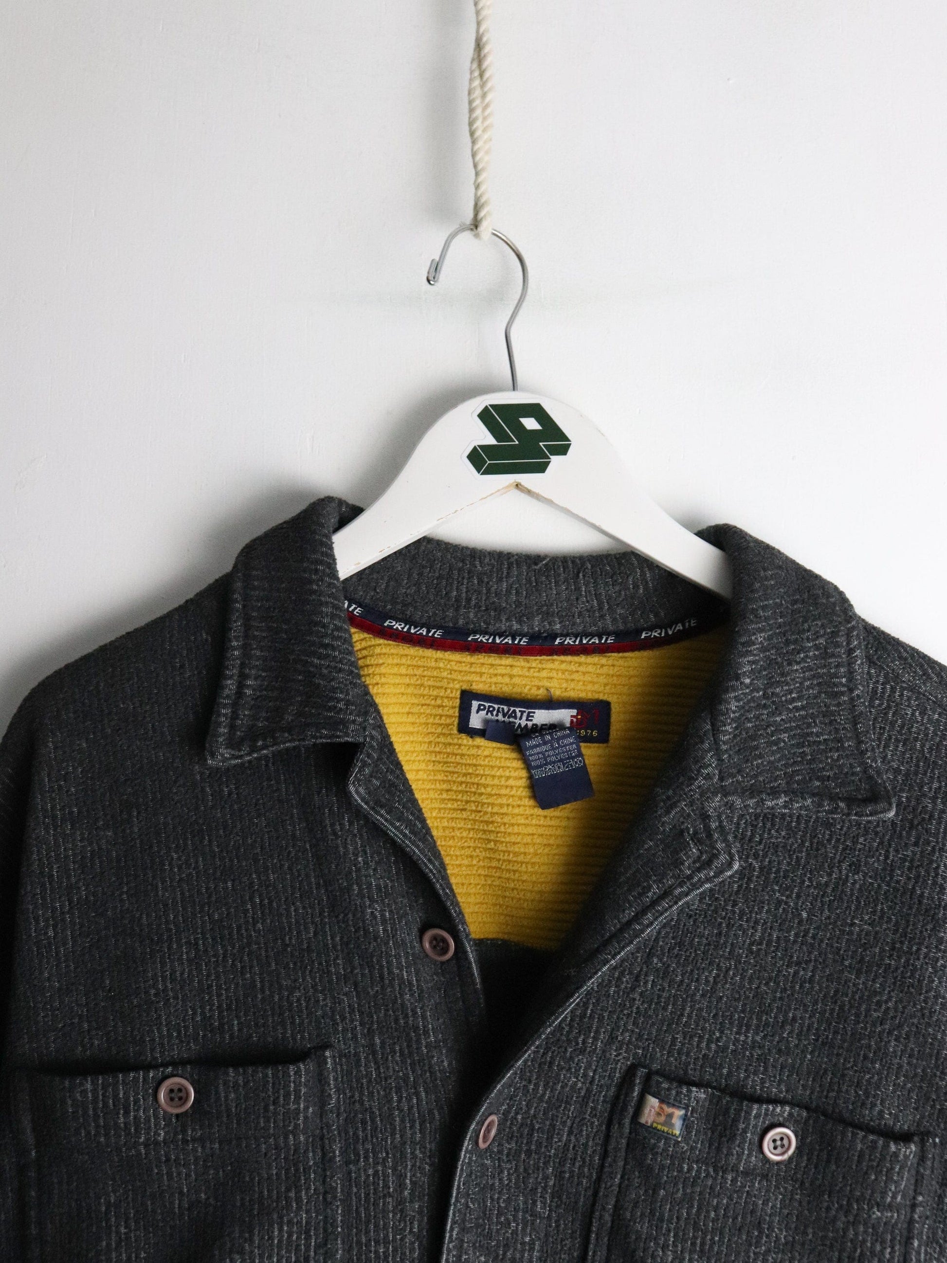 Private Member Shirt Mens XL Grey Button Up from propervintagecanada
