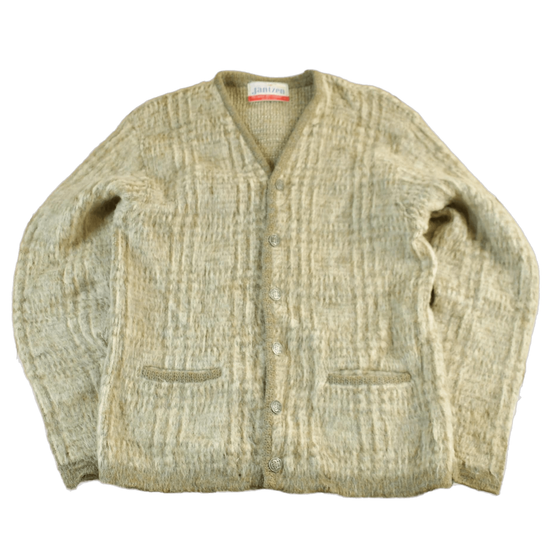 Other Clothing > Women's Clothing > Sweaters > Cardigans Vintage 1960s Jantzen Mohair Wool Grunge Knit Cardigan Sweater Men's Medium