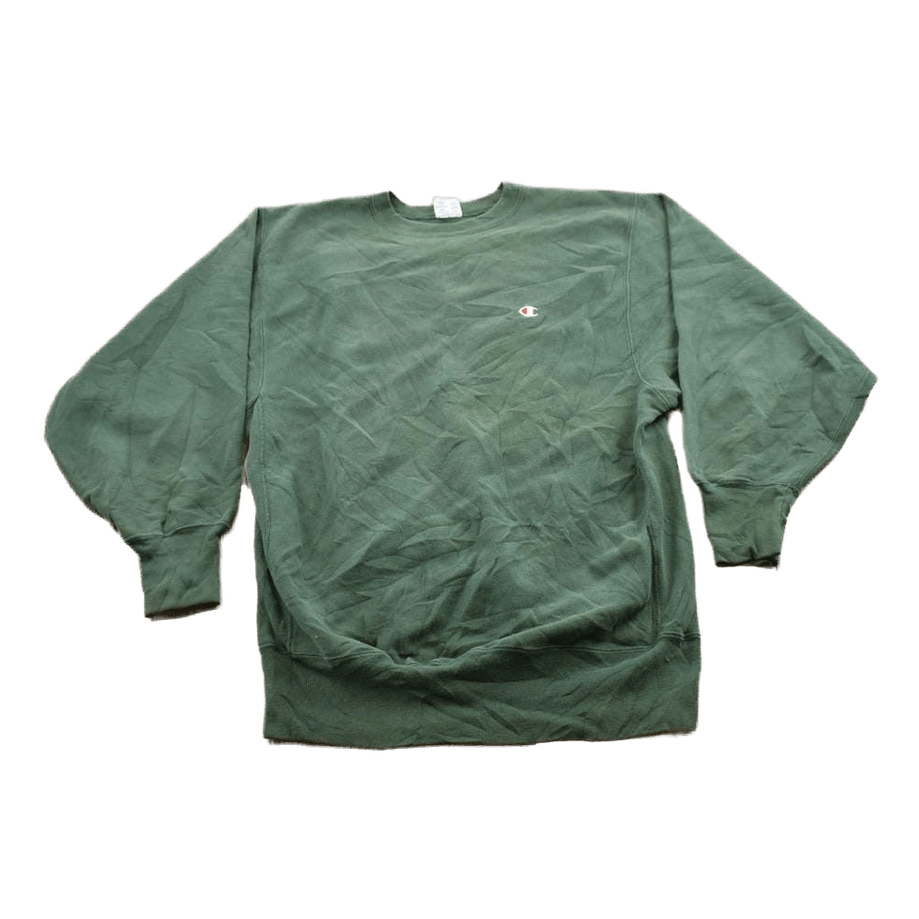 Proper Vintage Clothing > Gender Neutral Adult Clothing > Hoodies & Sweatshirts > Sweatshirts Vintage 1990s Champion Reverse Weave Crewneck Sweatshirt / Vintage Champion Streetwear / Olive / Sportswear / Made In USA