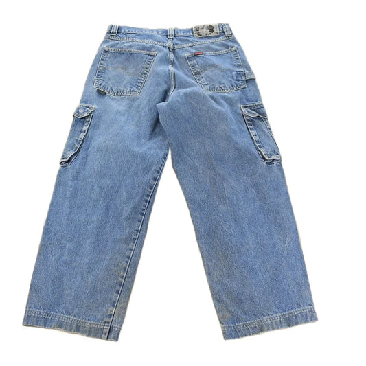 Vintage Y2K Fubu Cargo Denim Jeans Men's 34 x 29 / 2000s Hip Hop / Vintage Denim / Retro Jeans from propervintagecanada