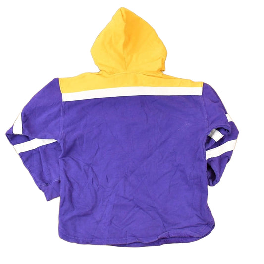 Vintage 1990s Minnesota Vikings NFL Kids Touchdown Club Hoodie Sweatshirt Youth L