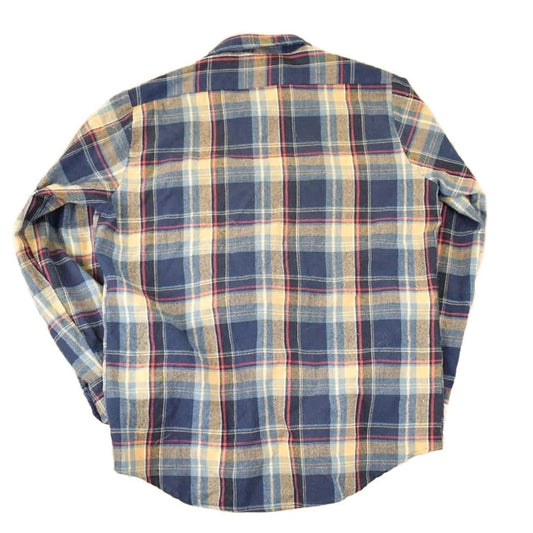 Vintage 1980s Sears Plaid Lined Button Up Shirt Men's L