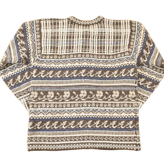 Vintage 1980s Crystal Kobe Shetland Wool Knit Cardigan Sweater Women's S