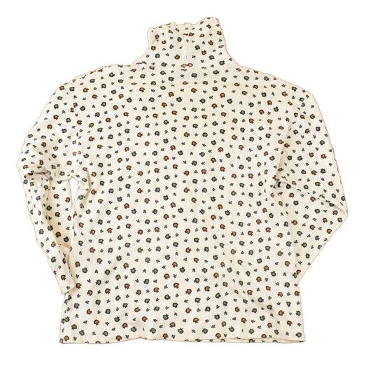Vintage 1990s The Woolrich Woman AOP Floral Graphic Print Turtleneck Shirt Womens L