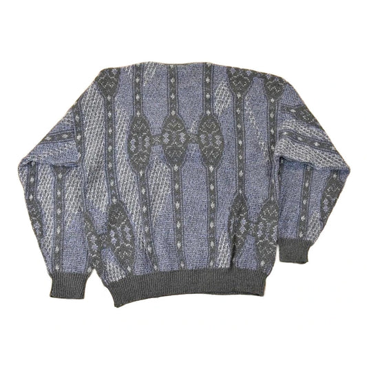 Vintage 1990s Jantzen Abstract Knit Crewneck Sweater Mens L