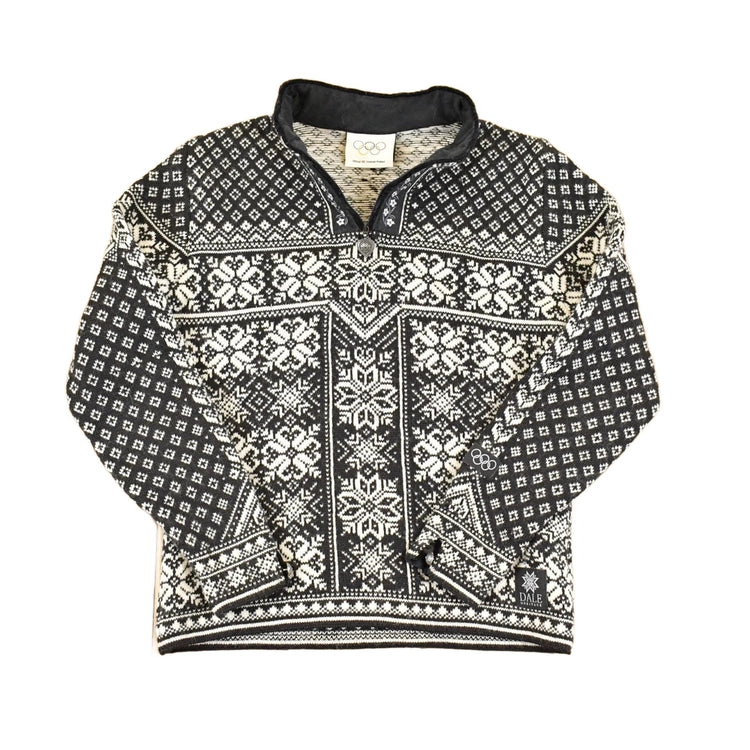 Vintage 1990s Dale Of Norway Olympic Abstract Knit Cardigan Sweater Womens S