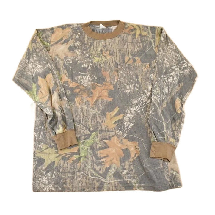 Vintage 1990s Realtree Camo AOP Graphic Print Crewneck Shirt Mens L