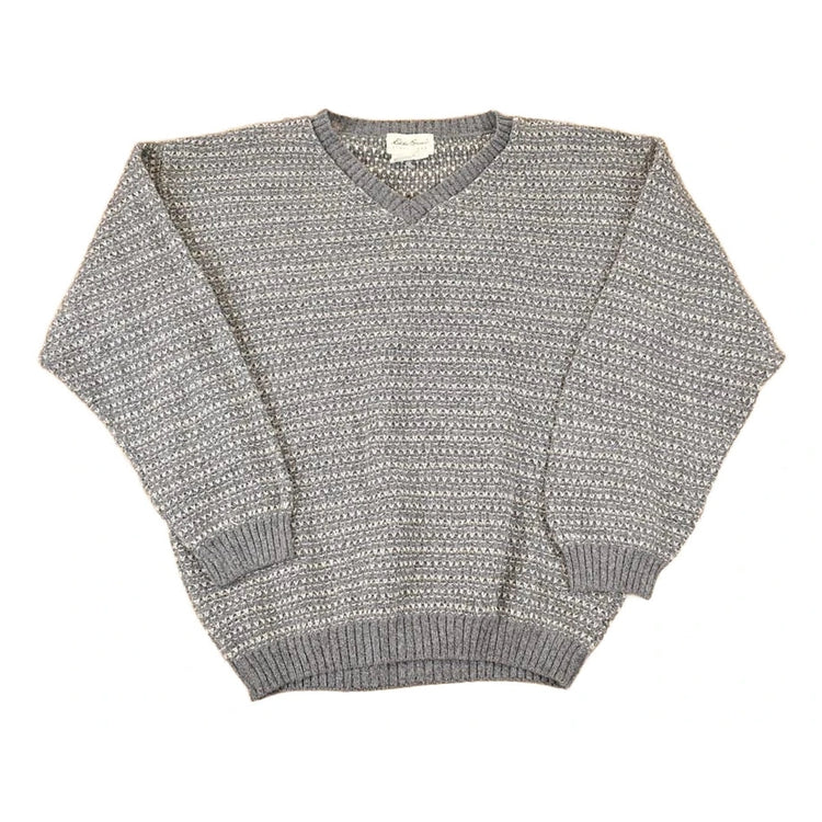 Vintage 1990s Eddie Bauer Knit V Neck Sweater Mens L