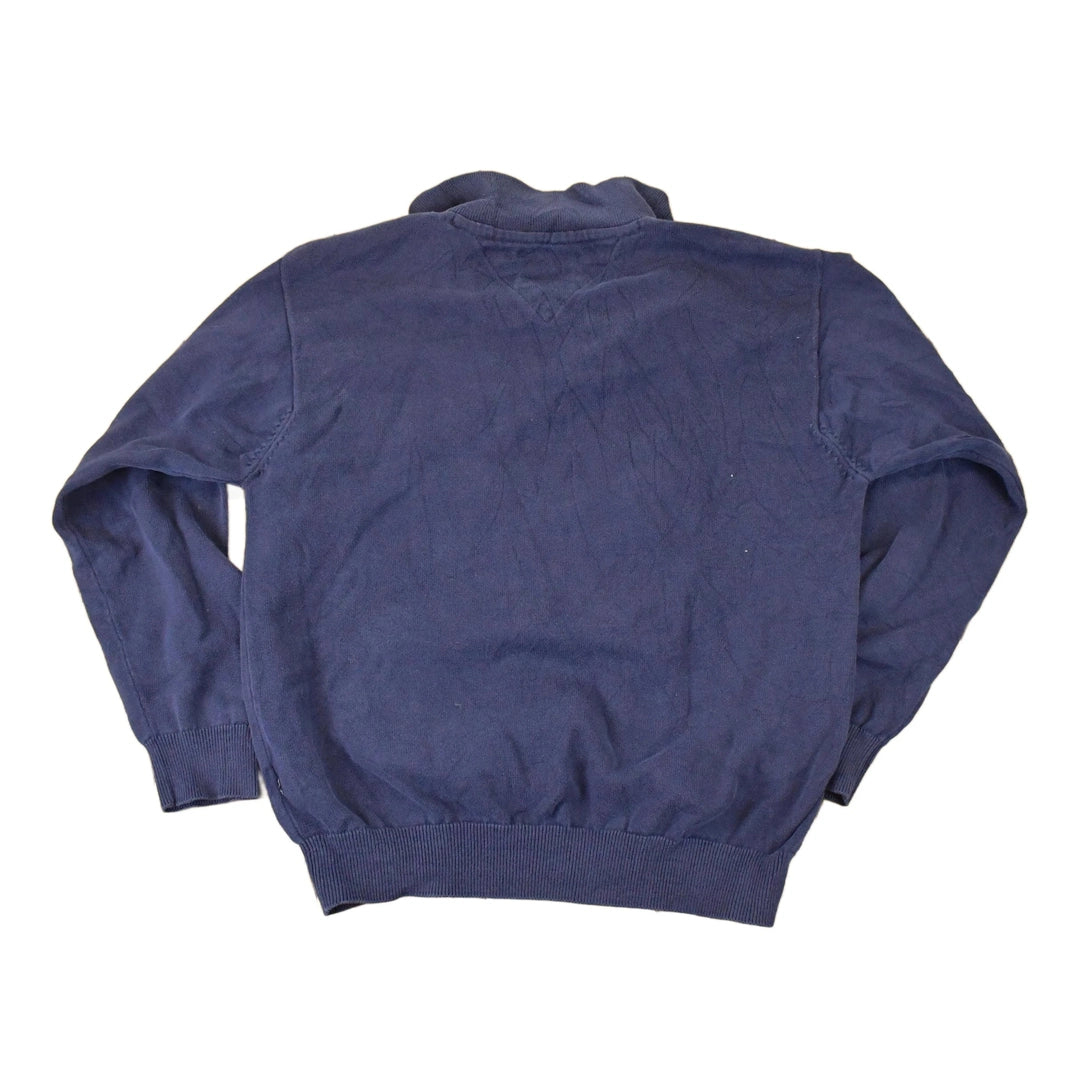 Vintage 1990s Tommy Hilfiger Quarter Zip Knit Sweater Mens L