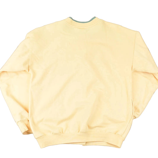 Vintage 1990s Northern Reflections Floral Graphic Print Button Up Double Collar Crewneck Sweatshirt Womens L