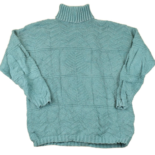Vintage 1990s Eddie Bauer Cable Knit Turtleneck Sweater Womens L