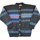 Vintage 1990s Rei Abstract Knit Cardigan Sweater Men's M