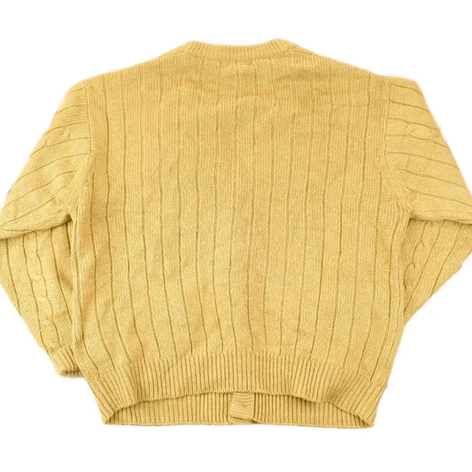 Vintage 1990s Towncraft Cable Knit Cardigan Sweater Men's L