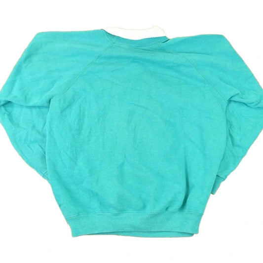 Vintage 1990s Morning Sun Hummingbird Graphic Print Collared Sweatshirt Women's L