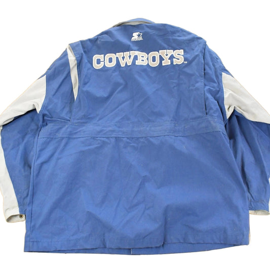 Vintage 1990s Dallas Cowboys Starter NFL Windbreaker Jacket Men's Large