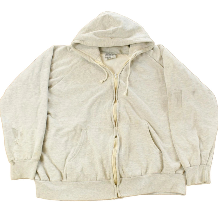 Vintage 1990s Woodland Blank Grey Thermal Lined Hoodie Men's XL