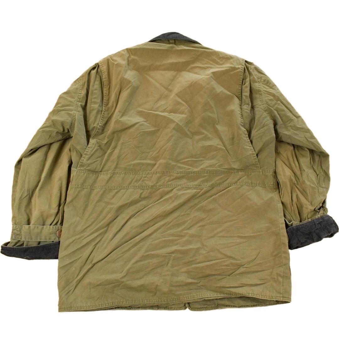 Vintage 1990s J. Crew Plaid Lined Chore Coat Men's Small